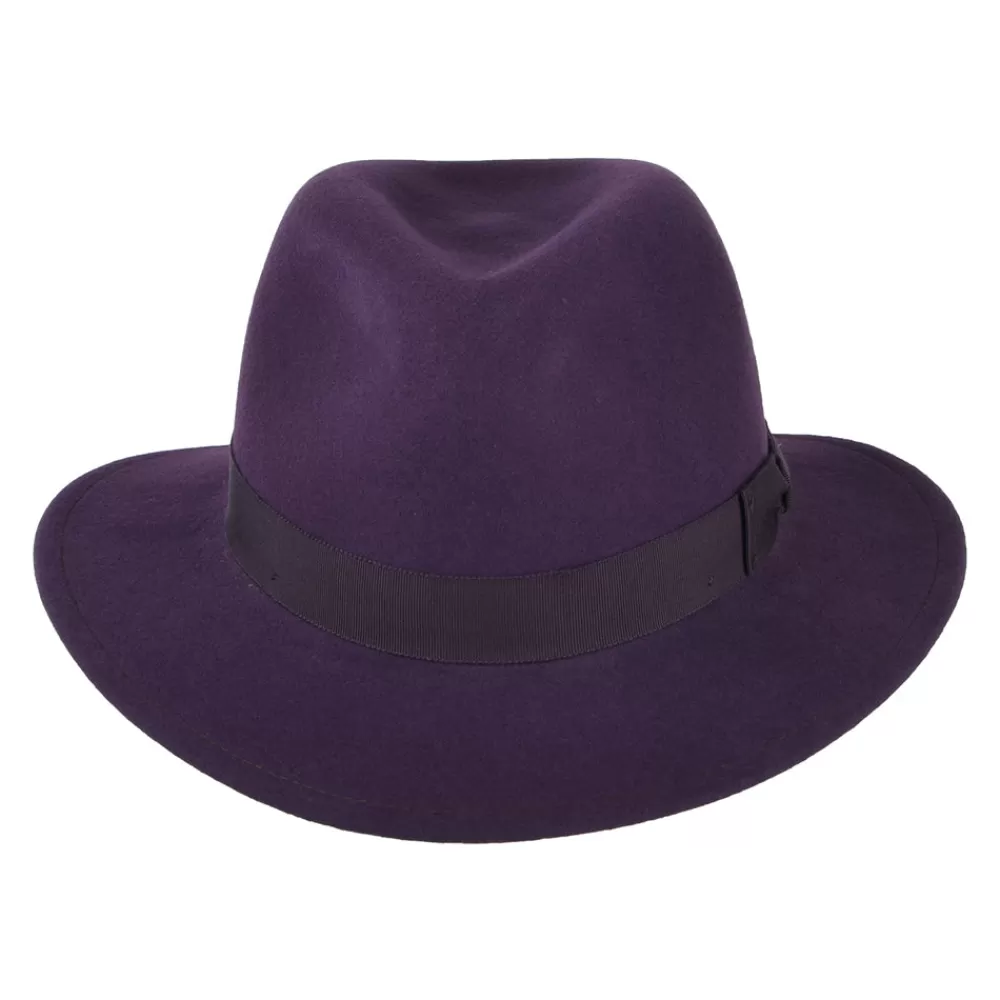 Chapeaux Trilby | Chapeaux Hiver^Bailey Chapeau Fedora Déformable Hydrofuge Curtis en Laine Feutrée violet