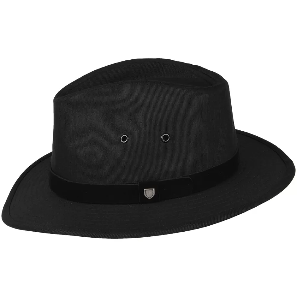 Chapeaux Trilby | Chapeaux Fedora^Brixton Chapeau Fedora en Coton Hydrofuge Messer X Adventure noir