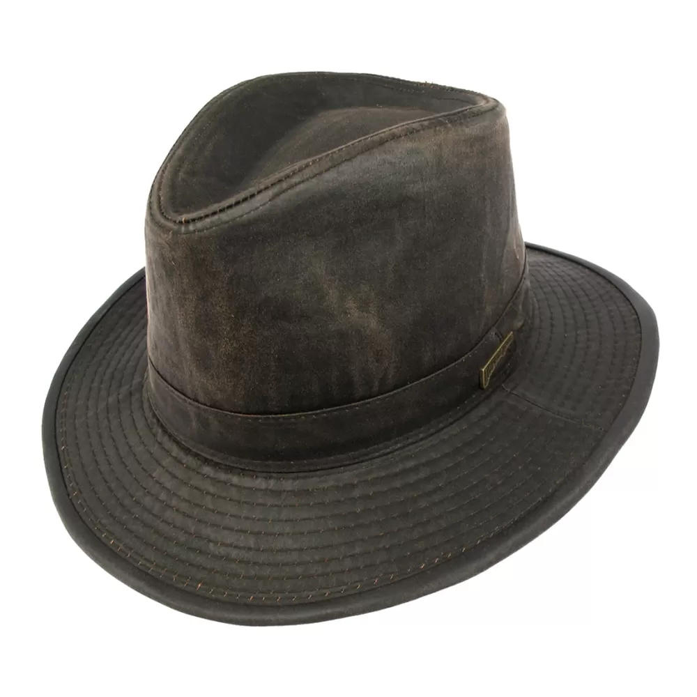 Chapeaux Trilby | Chapeaux Fedora^Indiana Jones Chapeau Fedora en coton usé marron foncé