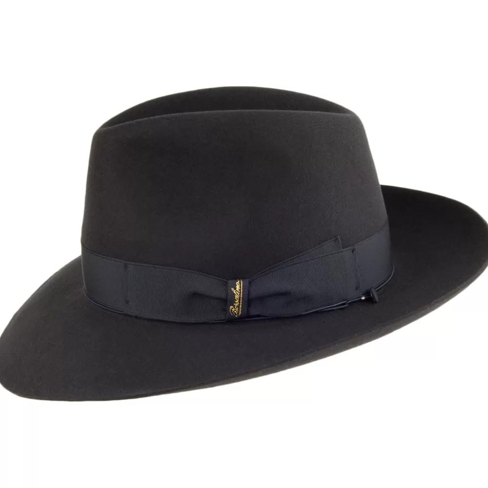 Chapeaux Trilby | Chapeaux Fedora^Borsalino Chapeau Fedora en Fourrure Feutrée Avalon anthracite