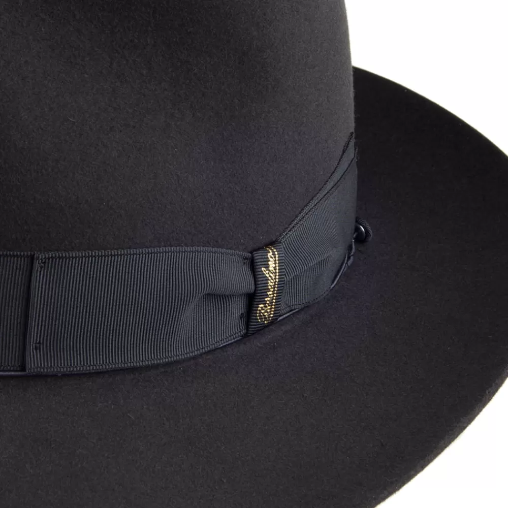 Chapeaux Trilby | Chapeaux Fedora^Borsalino Chapeau Fedora en Fourrure Feutrée Avalon anthracite
