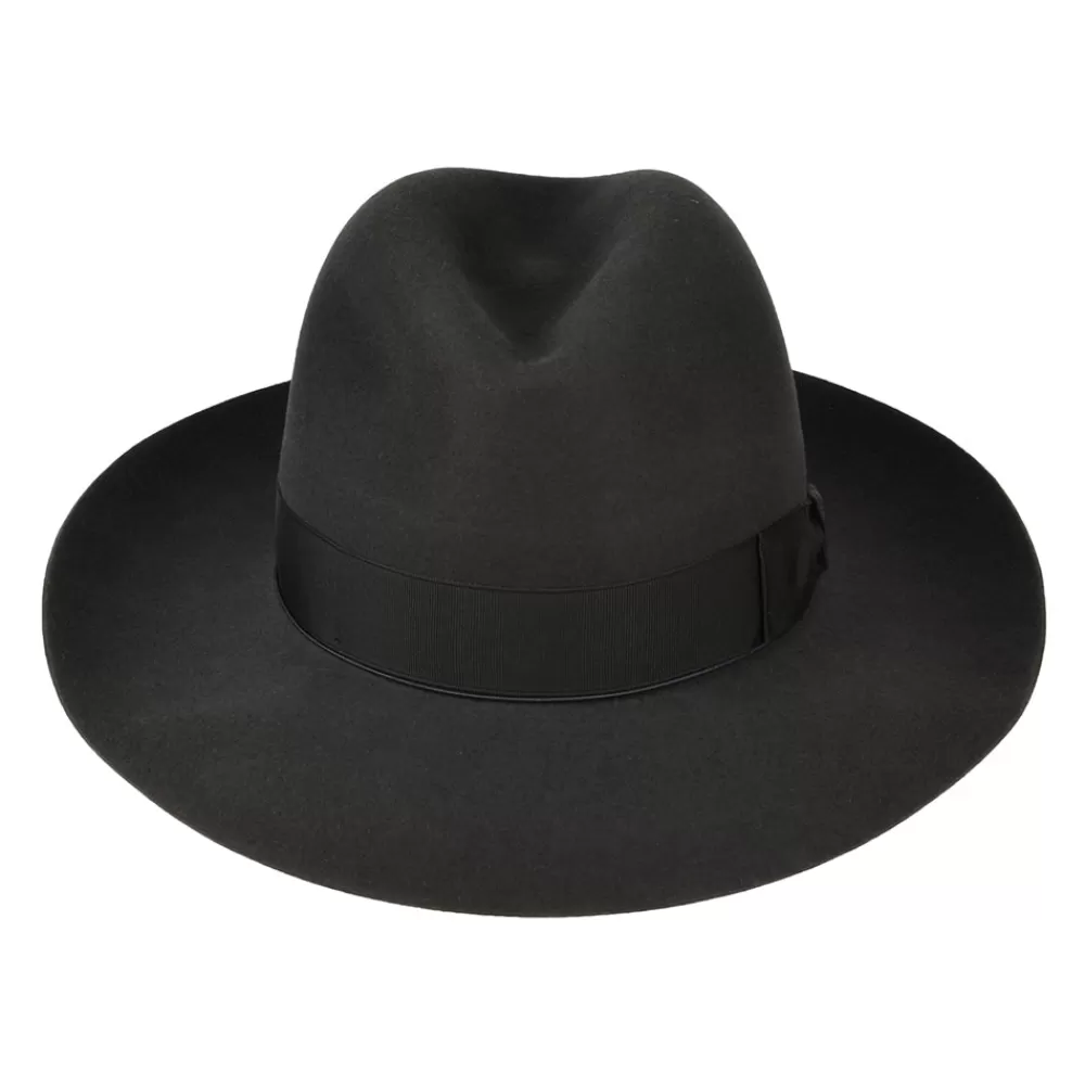 Chapeaux Trilby | Chapeaux Fedora^Borsalino Chapeau Fedora en Fourrure Feutrée Avalon gris