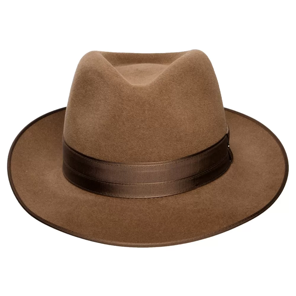 Chapeaux Trilby | Chapeaux Fedora^Stetson Chapeau Fedora en Fourrure Feutrée Kenridge marron clair