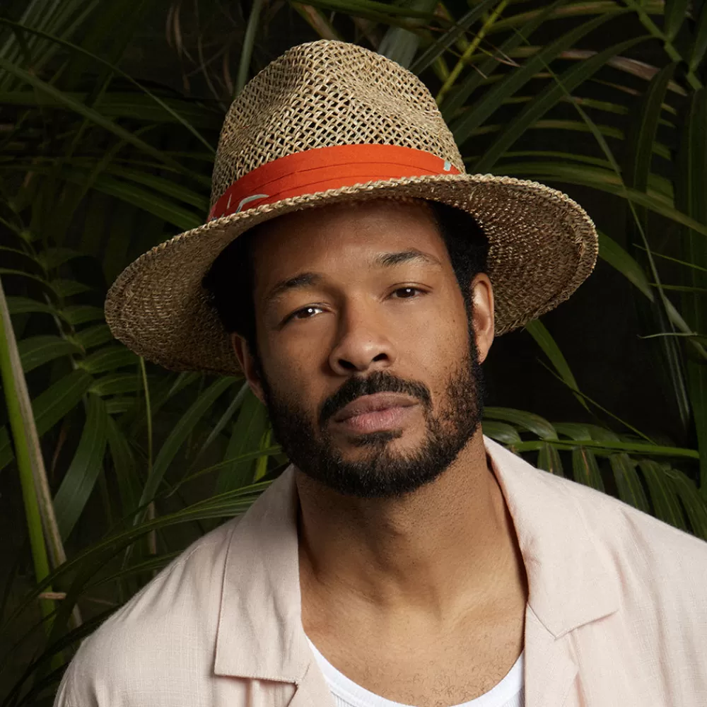 Chapeaux Trilby | Chapeaux Fedora^Brixton Chapeau Fedora en Jonc de Mer Aloha naturel-orange