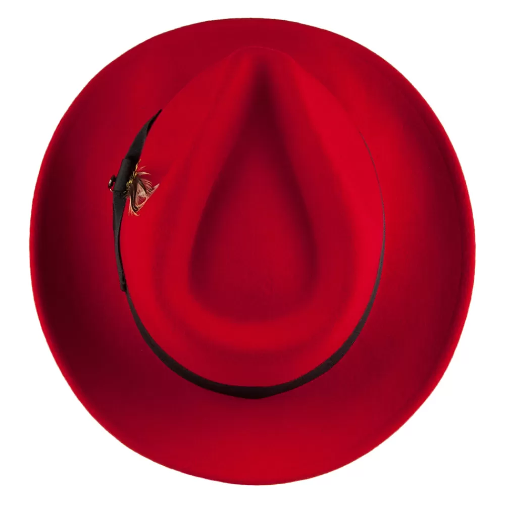 Chapeaux Trilby | Chapeaux Fedora^Jaxon & James Chapeau Fedora en Laine Feutrée Déformable C-Crown rouge JAXON & JAMES