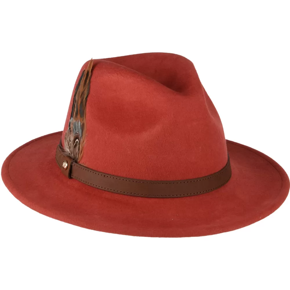 Chapeaux Trilby | Chapeaux Fedora^Failsworth Chapeau Fedora en Laine Feutrée Hydrofuge gingembre