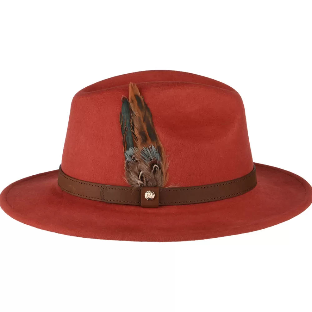 Chapeaux Trilby | Chapeaux Fedora^Failsworth Chapeau Fedora en Laine Feutrée Hydrofuge gingembre