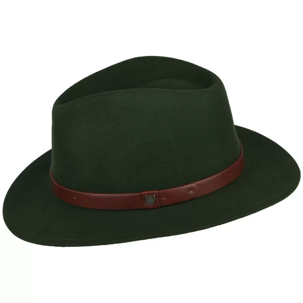 Chapeaux Trilby | Chapeaux Fedora^Brixton Chapeau Fedora en Laine Feutrée Messer forêt