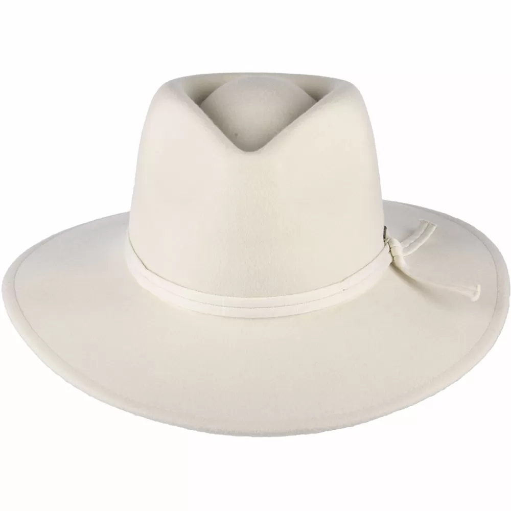 Chapeaux Trilby | Chapeaux Fedora^Brixton Chapeau Fedora en Laine Feutrée Pliable Joanna blanc cassé
