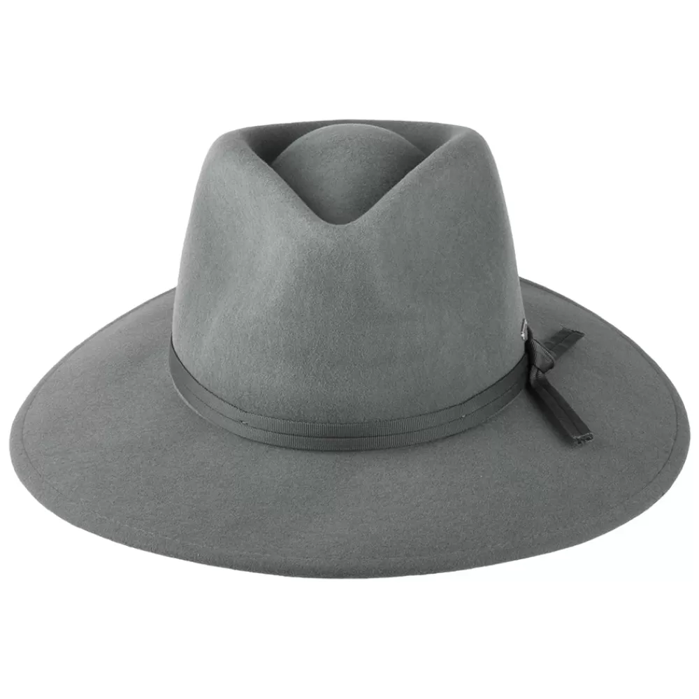Chapeaux Trilby | Chapeaux Fedora^Brixton Chapeau Fedora en Laine Feutrée Pliable Joanna gris foncé
