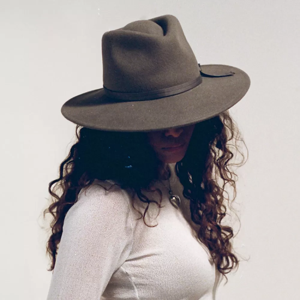 Chapeaux Trilby | Chapeaux Fedora^Brixton Chapeau Fedora en Laine Feutrée Pliable Joanna gris foncé