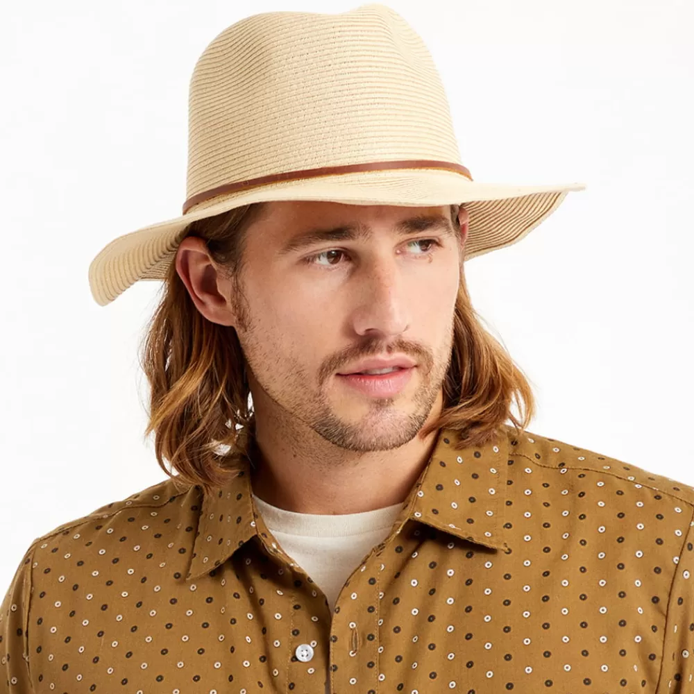 Chapeaux Trilby | Chapeaux Fedora^Brixton Chapeau Fedora en Paille Pliable Wesley beige sable