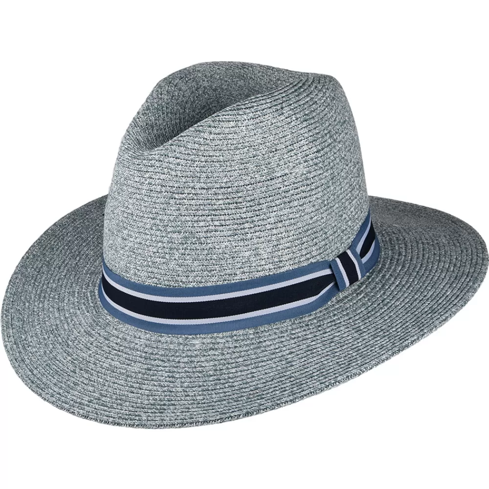 Chapeaux Trilby | Chapeaux Fedora^Failsworth Chapeau Fedora en Paille Toyo Antigua bleu