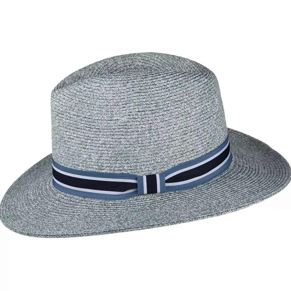 Chapeaux Trilby | Chapeaux Fedora^Failsworth Chapeau Fedora en Paille Toyo Antigua bleu