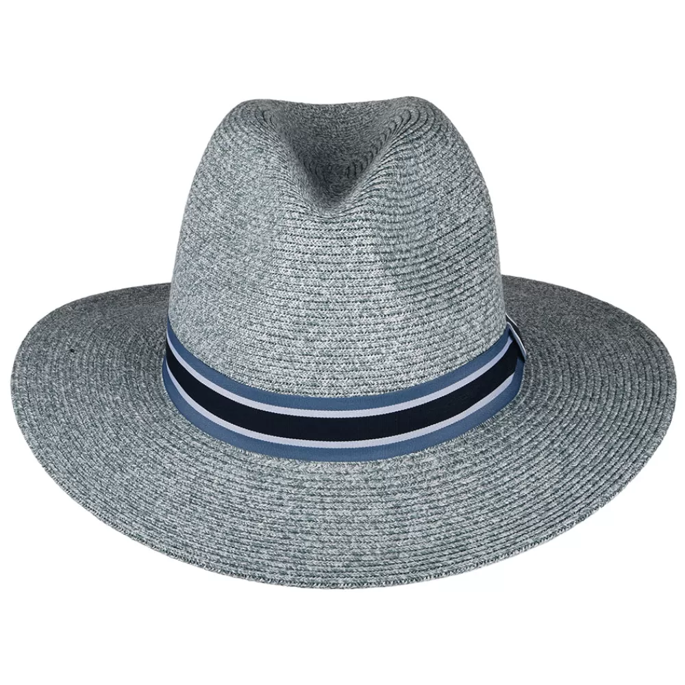 Chapeaux Trilby | Chapeaux Fedora^Failsworth Chapeau Fedora en Paille Toyo Antigua bleu