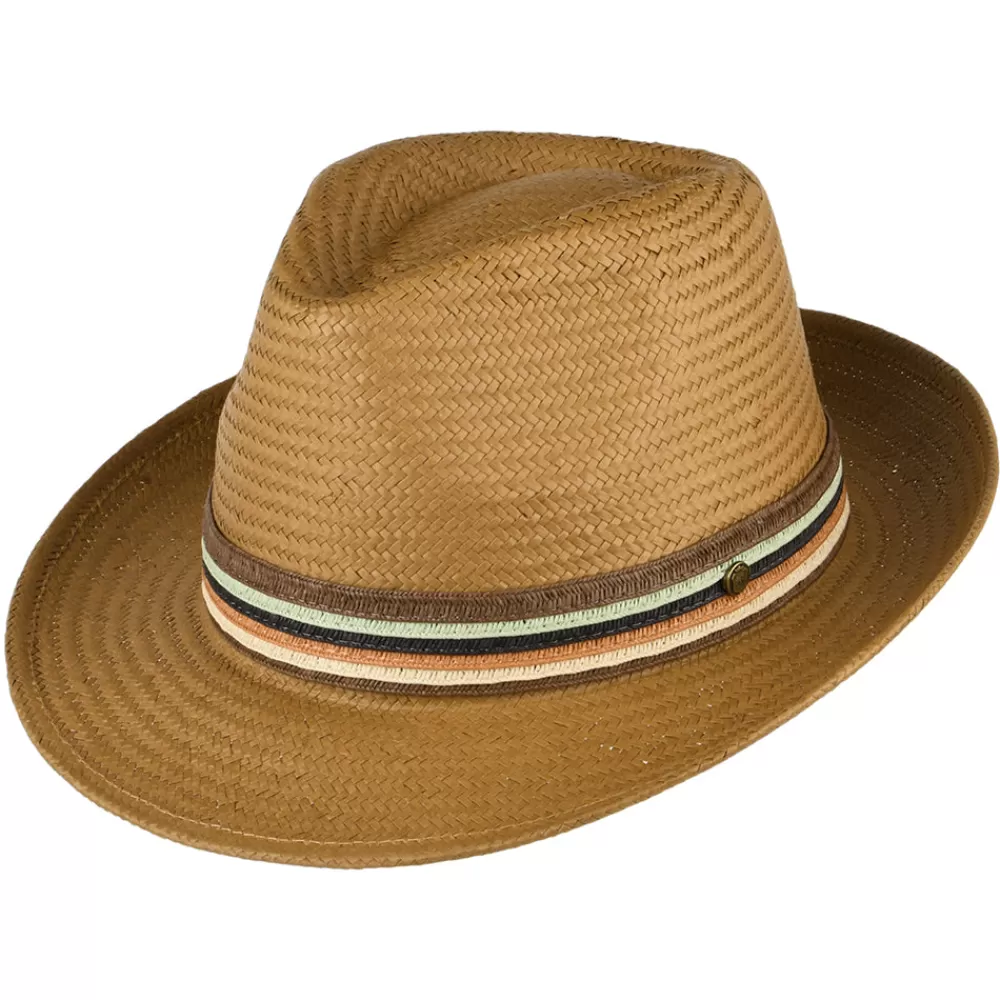 Chapeaux Trilby | Chapeaux Fedora^Failsworth Chapeau Fedora en Paille Toyo Monaco tabac