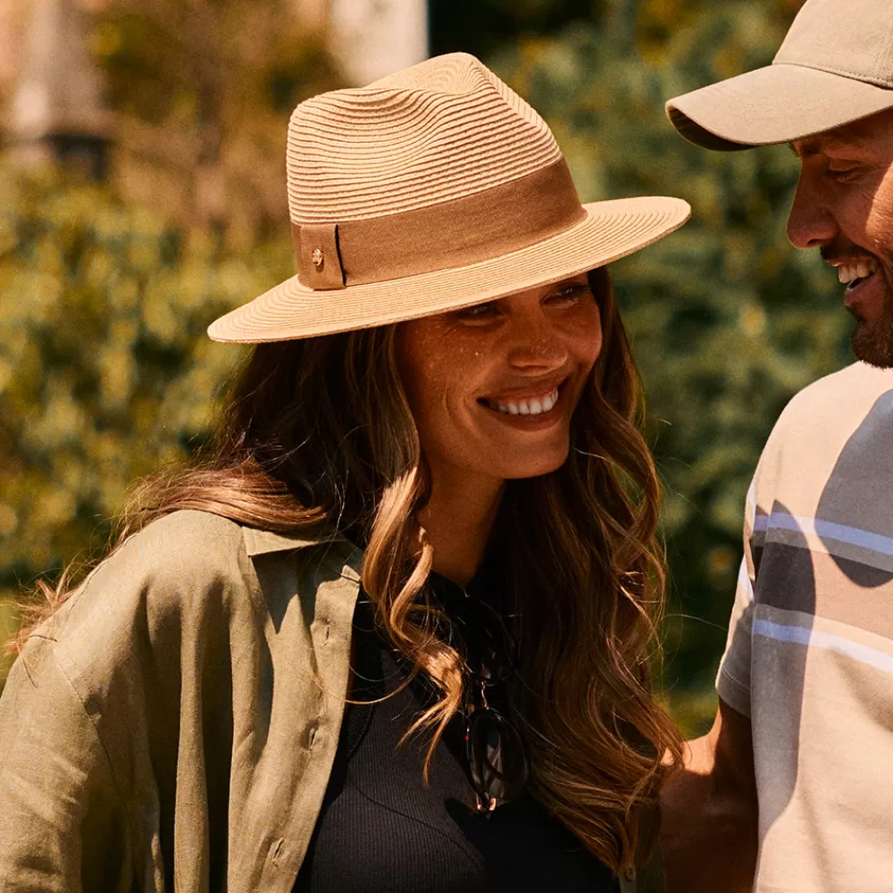 Chapeaux Trilby | Chapeaux Fedora^Failsworth Chapeau Fedora en Paille Toyo Sienna naturel-marron