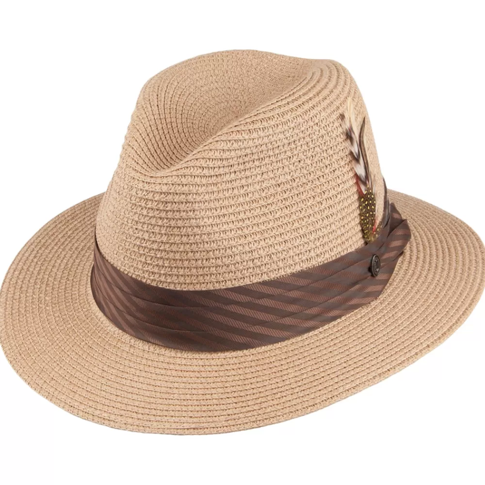 Chapeaux Trilby | Chapeaux Fedora^Jaxon & James Chapeau Fedora en Paille Toyo Tressée cappuccino JAXON & JAMES
