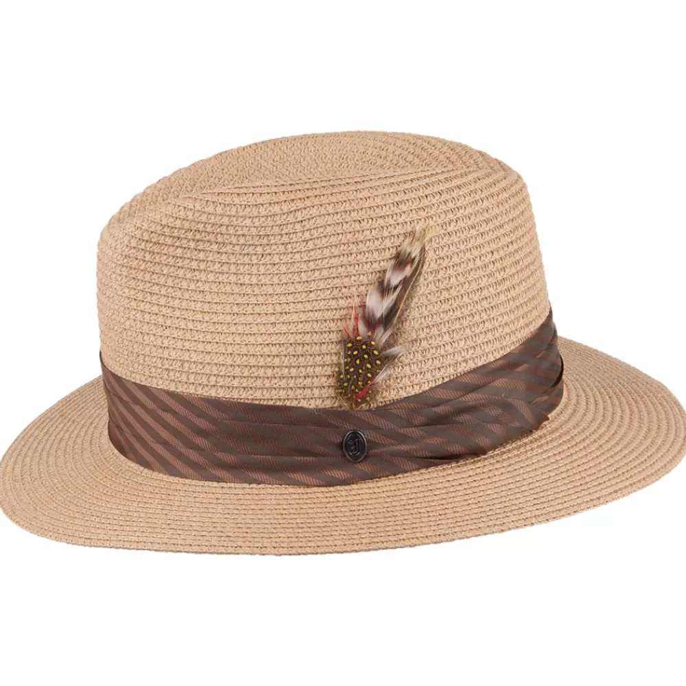 Chapeaux Trilby | Chapeaux Fedora^Jaxon & James Chapeau Fedora en Paille Toyo Tressée cappuccino JAXON & JAMES