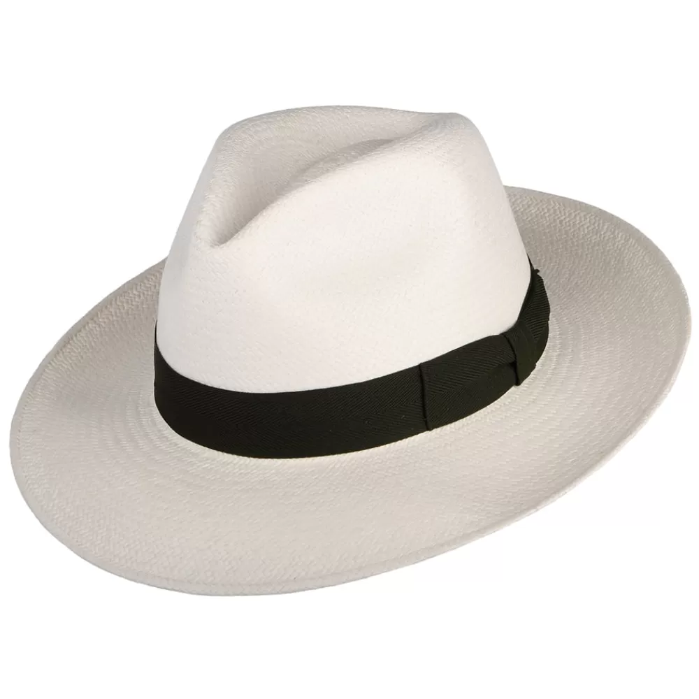Chapeaux Trilby | Chapeaux Fedora^Failsworth Chapeau Fedora Panama à Bord Baissé décoloré-olive