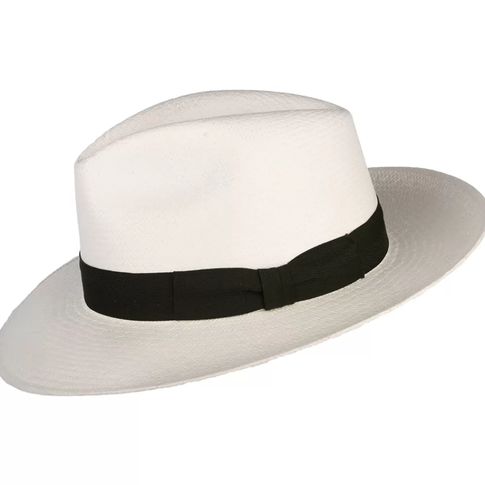 Chapeaux Trilby | Chapeaux Fedora^Failsworth Chapeau Fedora Panama à Bord Baissé décoloré-olive