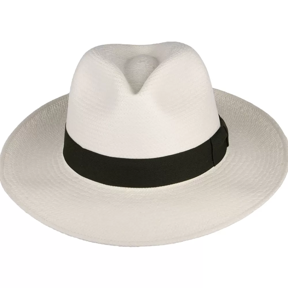 Chapeaux Trilby | Chapeaux Fedora^Failsworth Chapeau Fedora Panama à Bord Baissé décoloré-olive