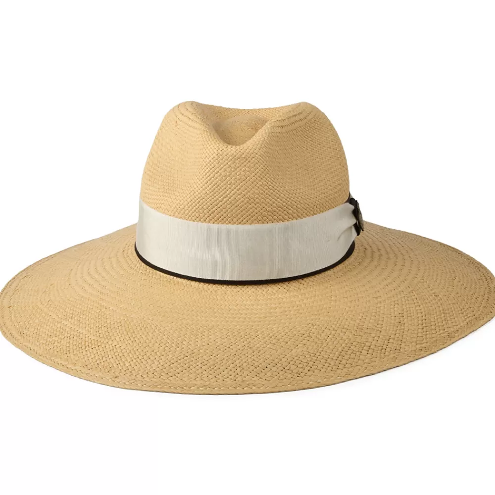 Chapeaux Trilby | Chapeaux Fedora^Christys Chapeau Fedora Panama à Bord Large Bandeau Crème-Marron Classic Jessica naturel