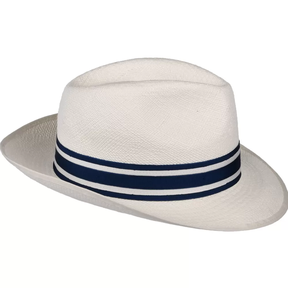Chapeaux Trilby | Chapeaux Fedora^Christys Chapeau Fedora Panama avec Bandeau à Rayures Ascot Striatus Preset décoloré