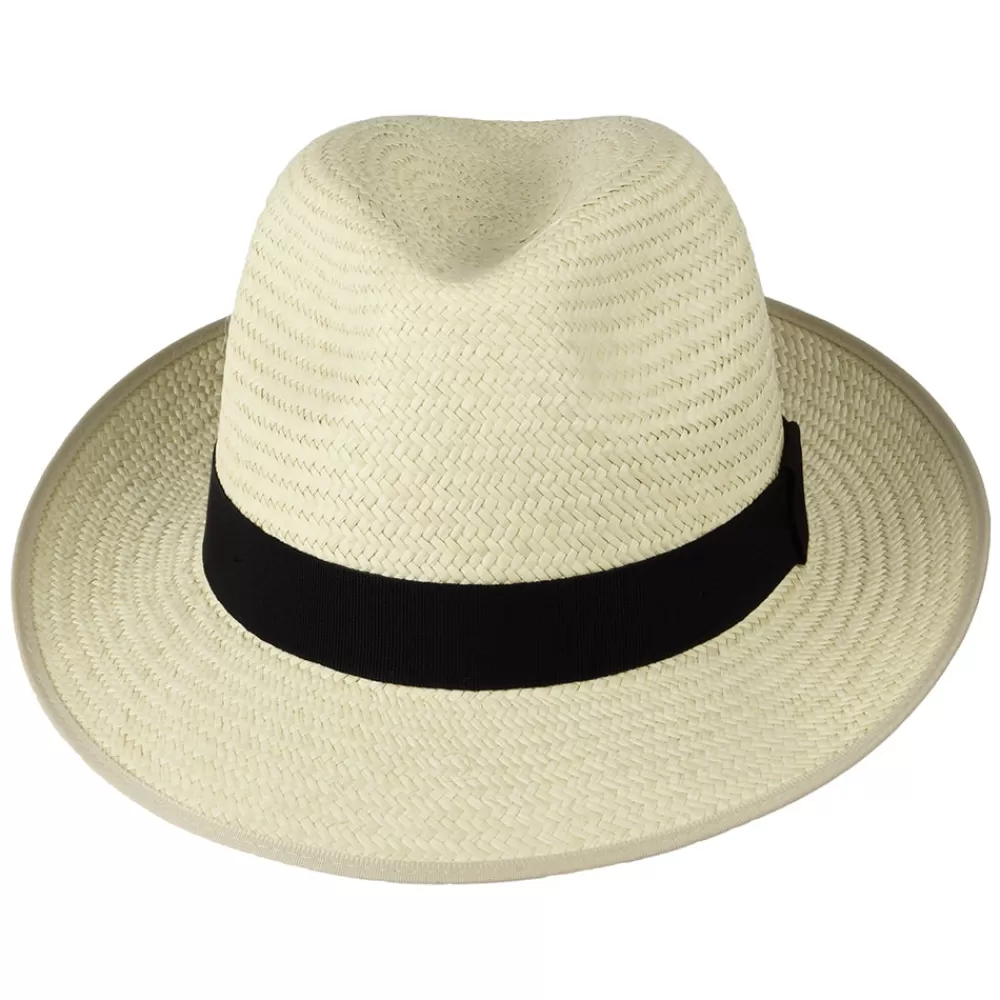 Chapeaux Trilby | Chapeaux Fedora^Christys Chapeau Fedora Panama avec Bandeau noir Bexley semi-décoloré