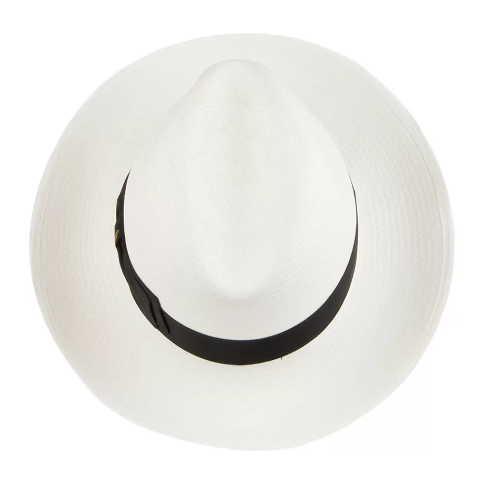 Chapeaux Trilby | Chapeaux Fedora^Borsalino Chapeau Fedora Panama avec Bandeau noir Fine décoloré