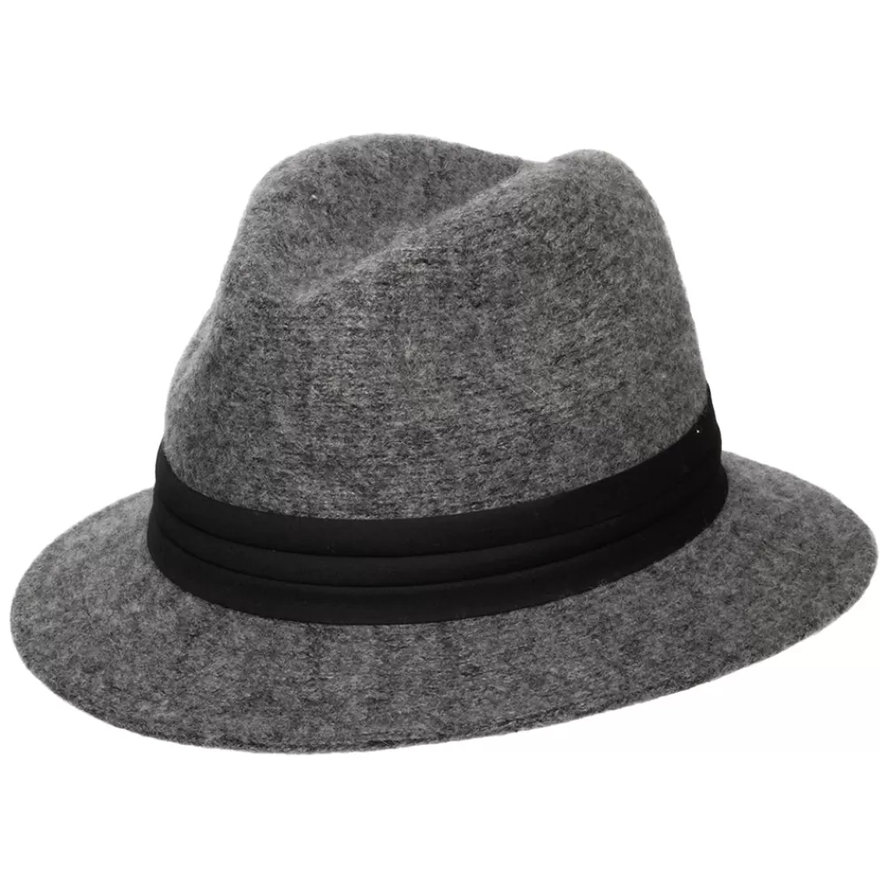 Chapeaux Trilby | Chapeaux Hiver^Scala Chapeau Fedora Pliable en Angora Mélangé India anthracite