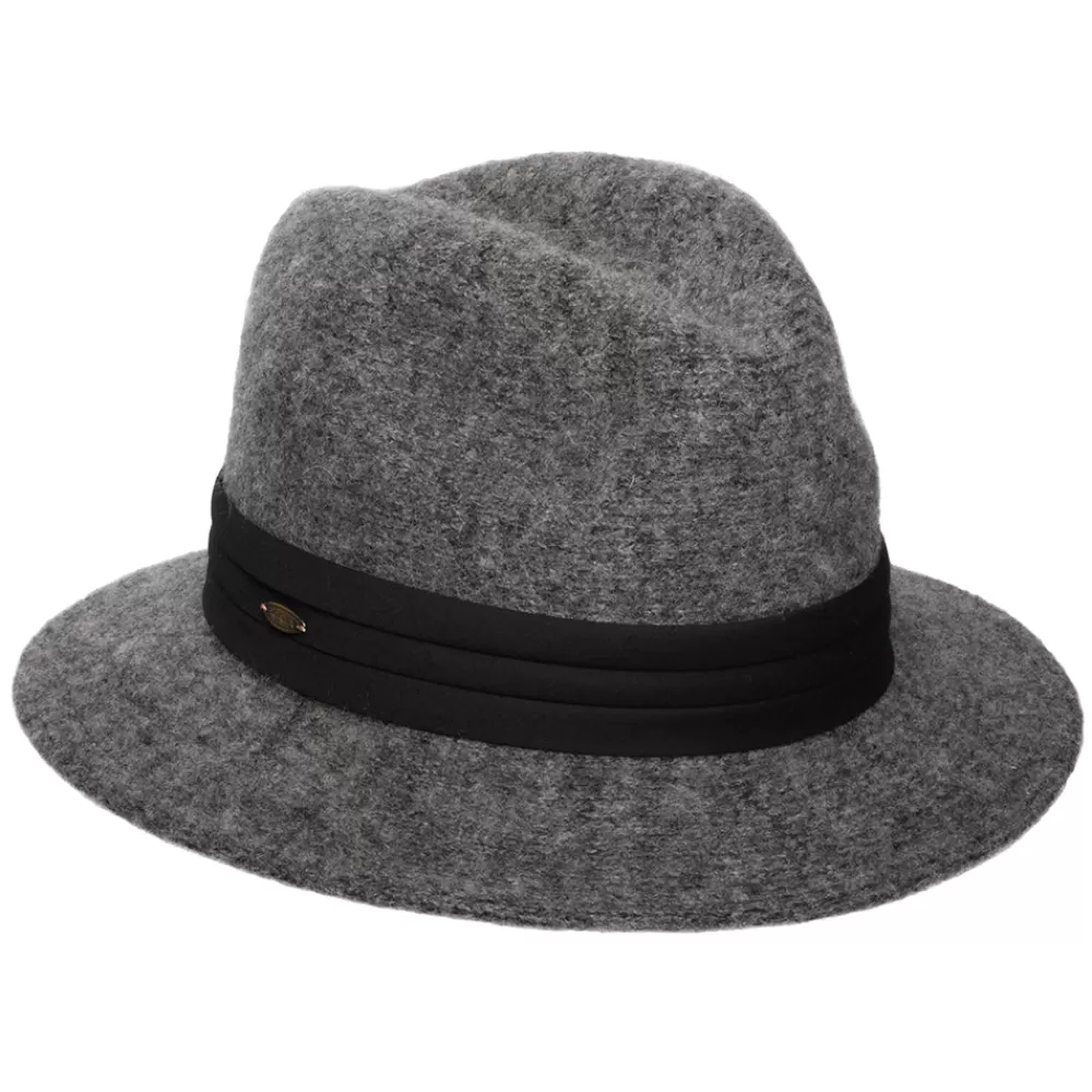 Chapeaux Trilby | Chapeaux Hiver^Scala Chapeau Fedora Pliable en Angora Mélangé India anthracite