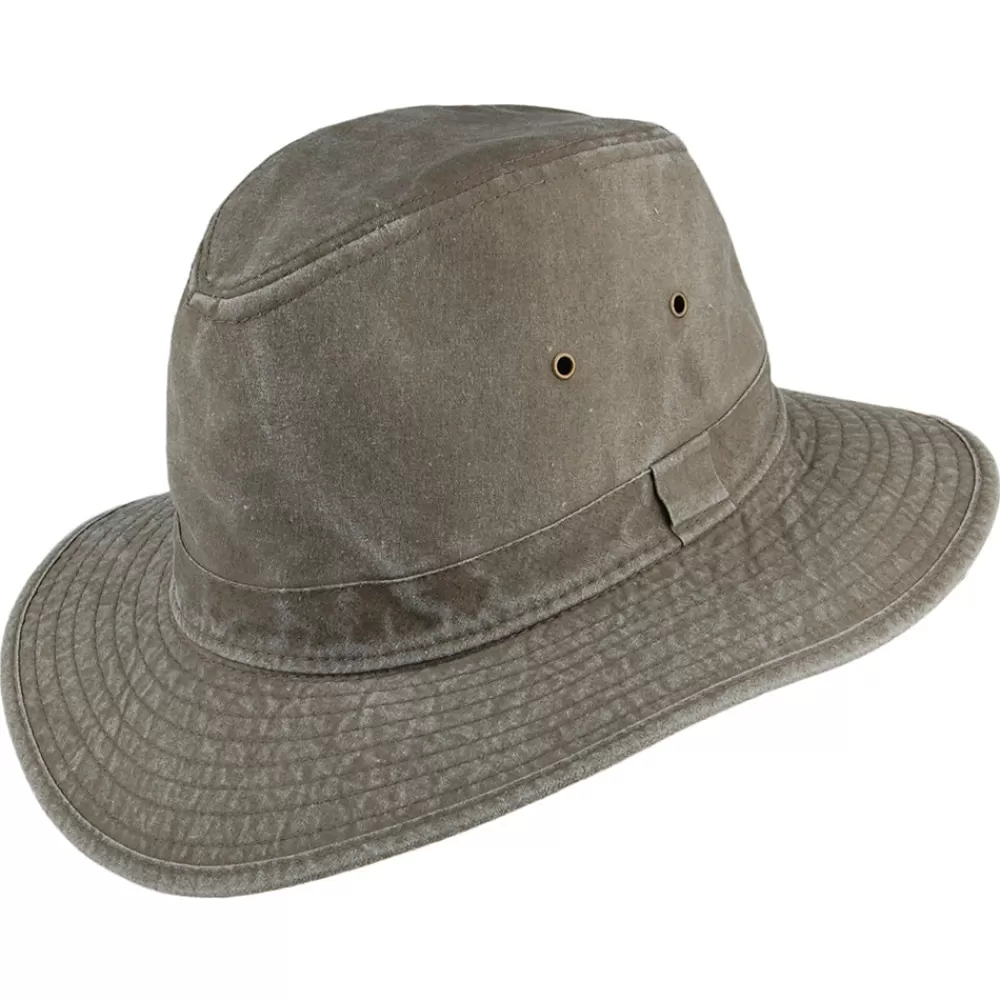 Chapeaux Trilby | Chapeaux Fedora^Dorfman Pacific Chapeau Fedora Safari en Coton Rondavel olive