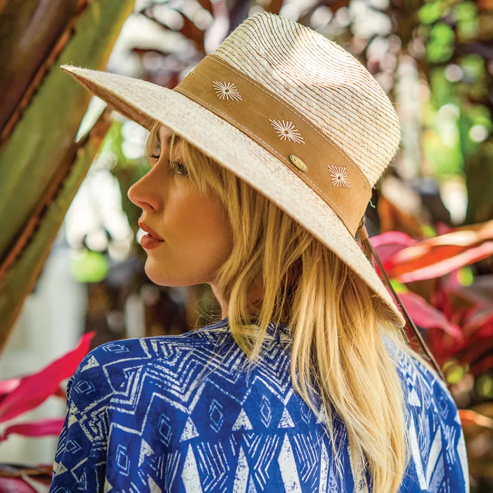 Chapeaux Trilby | Chapeaux Fedora^Scala Chapeau Fedora Safari en Paille de Palmier Bianca naturel
