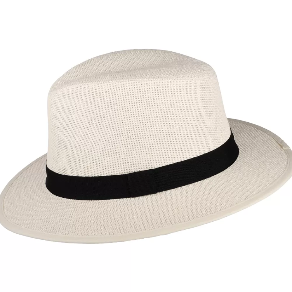 Chapeaux Trilby | Chapeaux Fedora^Failsworth Chapeau Fedora Safari en Paille Toyo naturel