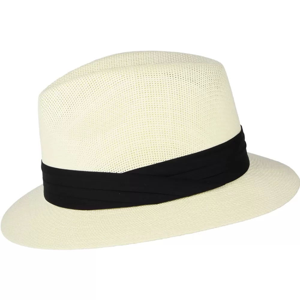 Chapeaux Trilby | Chapeaux Fedora^Dorfman Pacific Chapeau Fedora Safari Mat en Paille Toyo ivoire