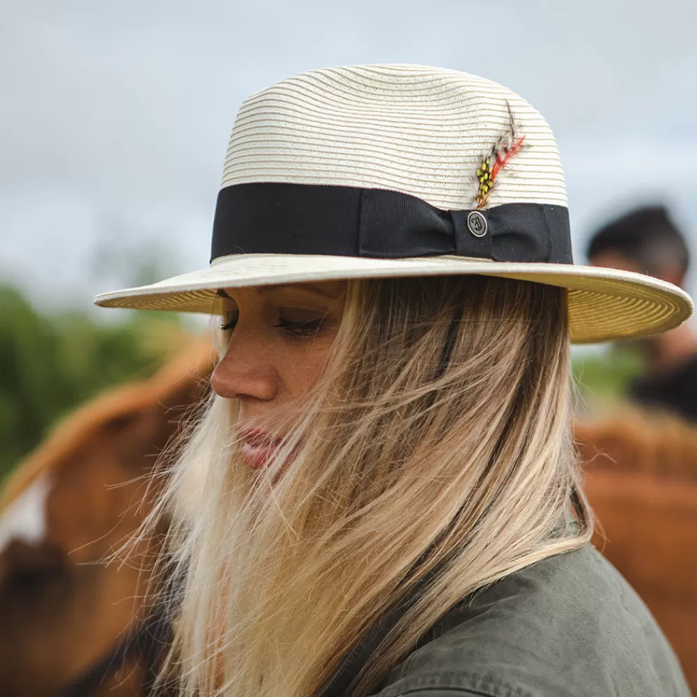 Chapeaux Trilby | Chapeaux Fedora^Jaxon & James Chapeau Fedora Été en Paille Summer C- Crown ivoire JAXON & JAMES