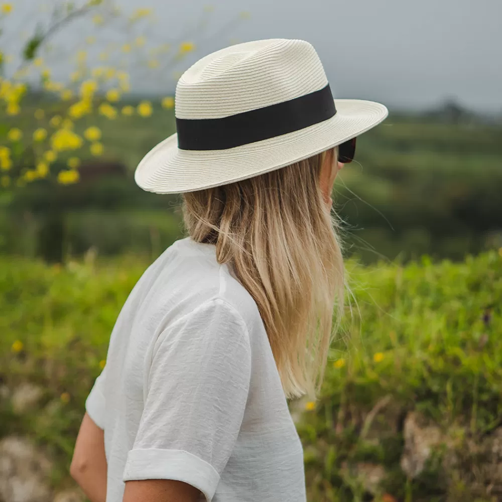 Chapeaux Trilby | Chapeaux Fedora^Jaxon & James Chapeau Fedora Été en Paille Summer C- Crown ivoire JAXON & JAMES