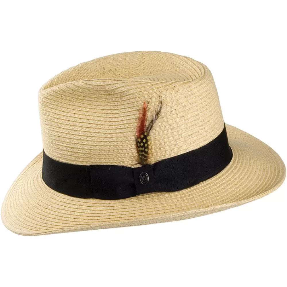 Chapeaux Trilby | Chapeaux Fedora^Jaxon & James Chapeau Fedora Été en Paille Summer C- Crown naturel JAXON & JAMES