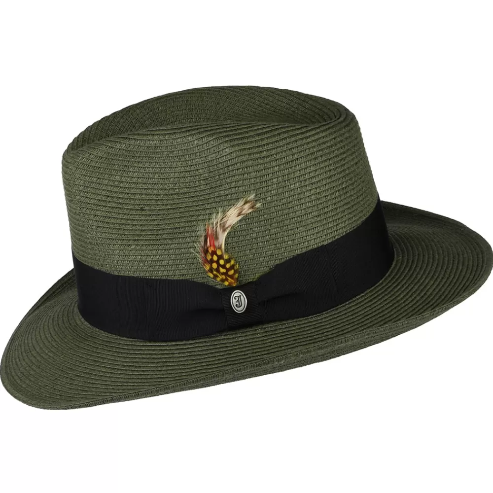 Chapeaux Trilby | Chapeaux Fedora^Jaxon & James Chapeau Fedora Été en Paille Summer C- Crown olive JAXON & JAMES