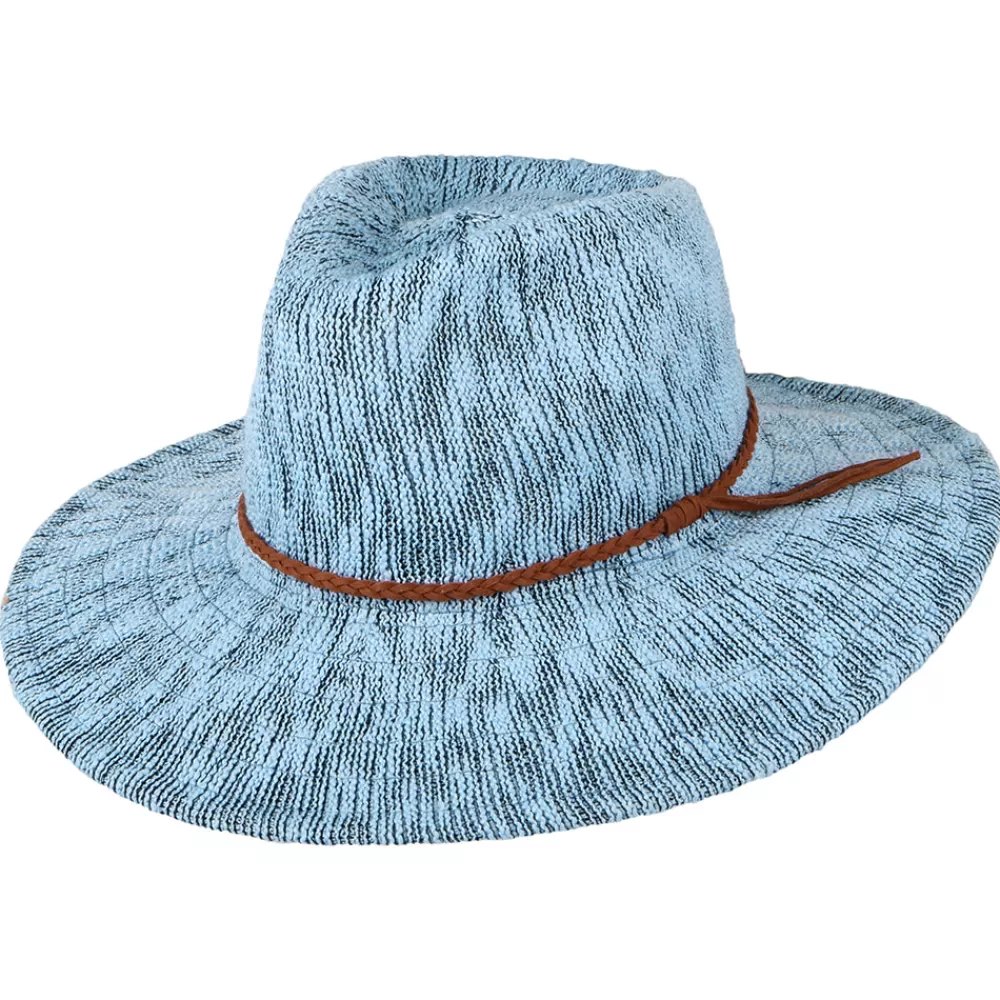 Chapeaux Trilby | Chapeaux Fedora^Scala Chapeau Fedora Été Pliable Rhimes mélange de bleus