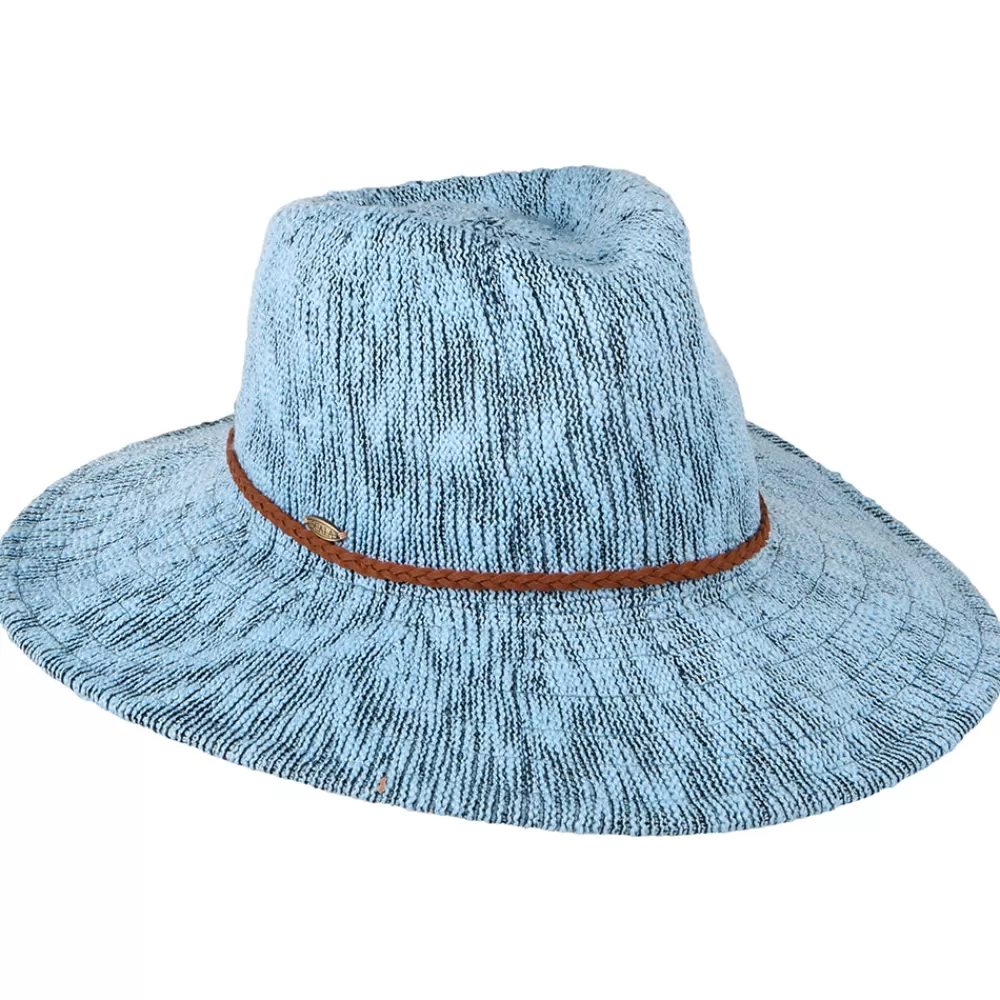 Chapeaux Trilby | Chapeaux Fedora^Scala Chapeau Fedora Été Pliable Rhimes mélange de bleus