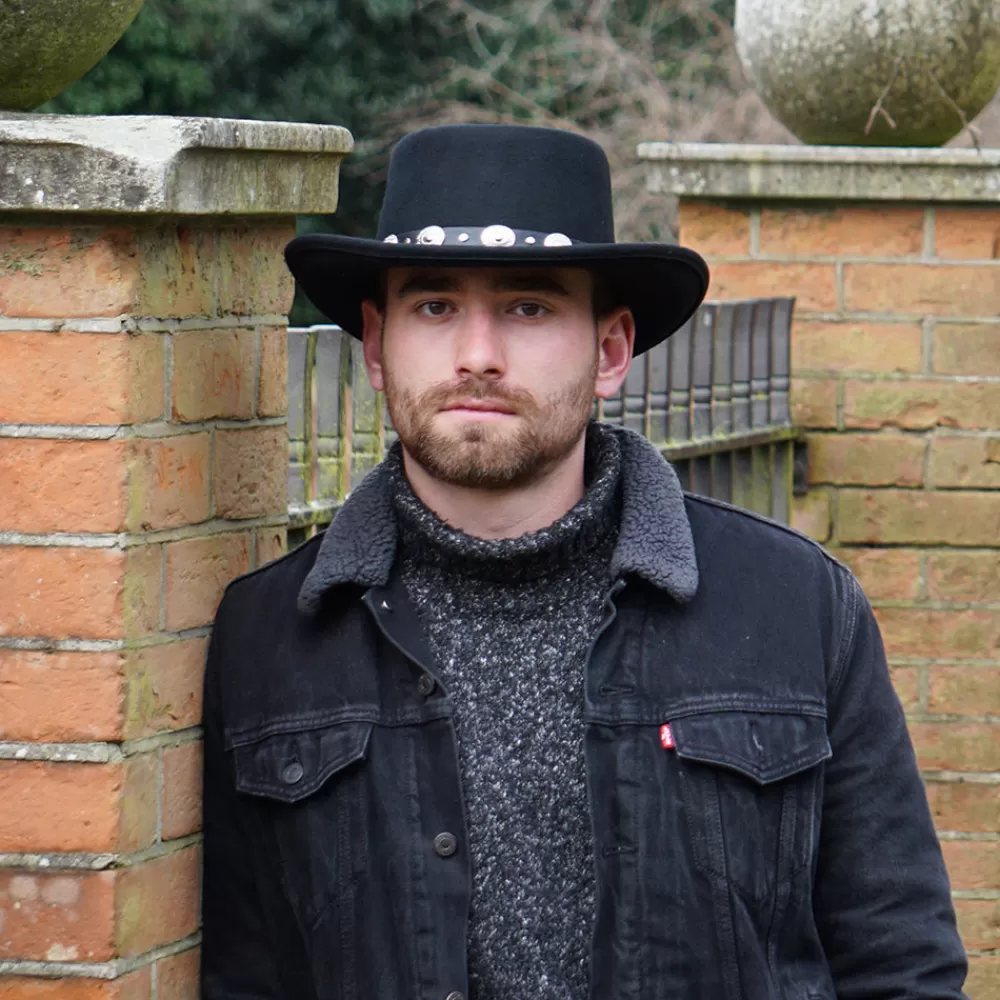 Grandes Tailles | Chapeaux De Cowboy^Jaxon & James Chapeau Gambler en Laine Feutrée Crossfire noir JAXON & JAMES