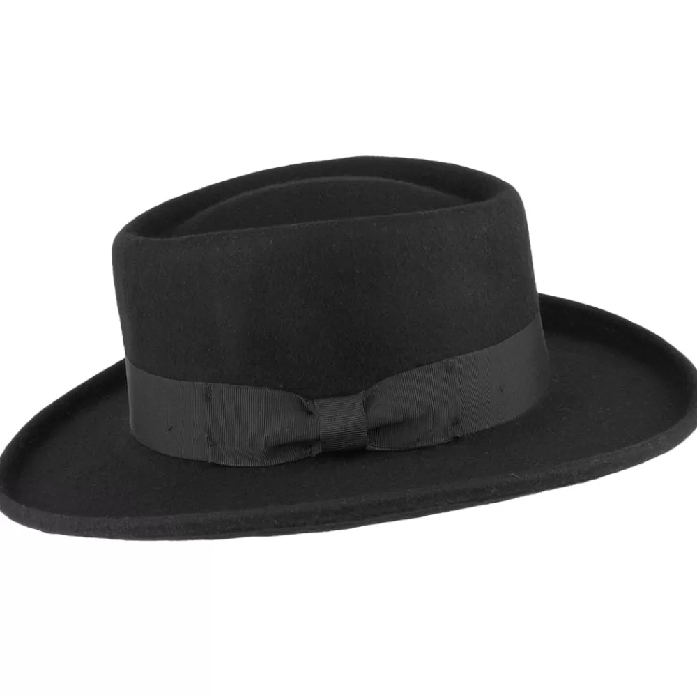 Chapeaux De Cowboy | Chapeaux De Cowboy^Jaxon & James Chapeau Gambler en Laine Feutrée Déformable noir JAXON & JAMES