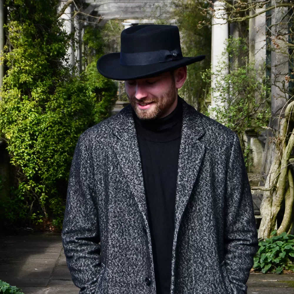 Chapeaux De Cowboy | Chapeaux De Cowboy^Jaxon & James Chapeau Gambler en Laine Feutrée Déformable noir JAXON & JAMES