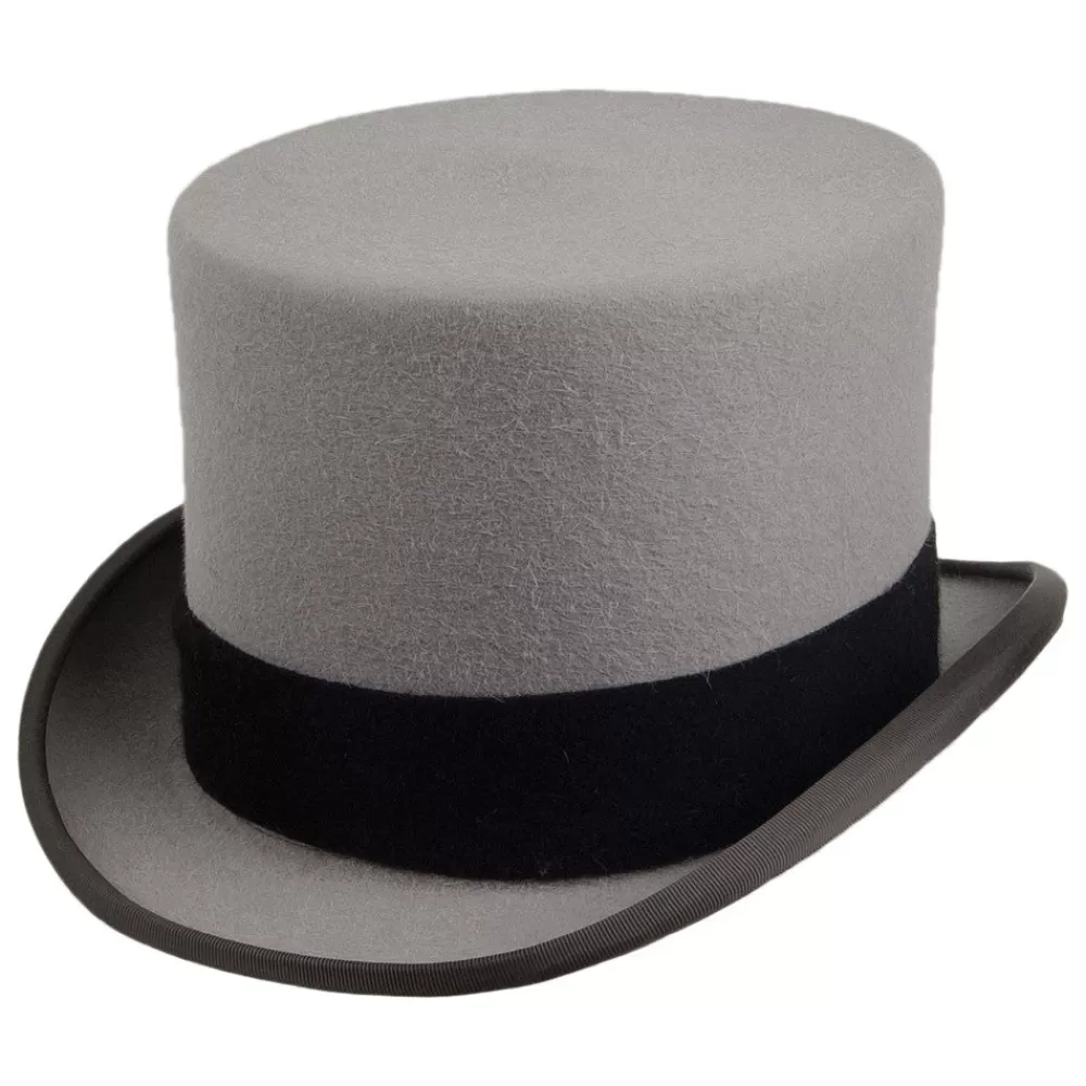 Hauts De Forme | Grandes Tailles^Christys Chapeau Haut de Forme en Fourrure Feutrée Ascot gris