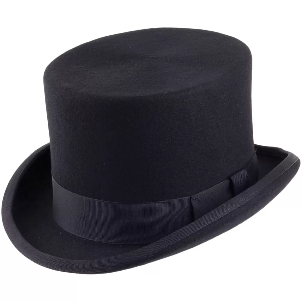Hauts De Forme | Chapeaux Homme^Denton Chapeau Haut de Forme en Laine Feutrée bleu marine