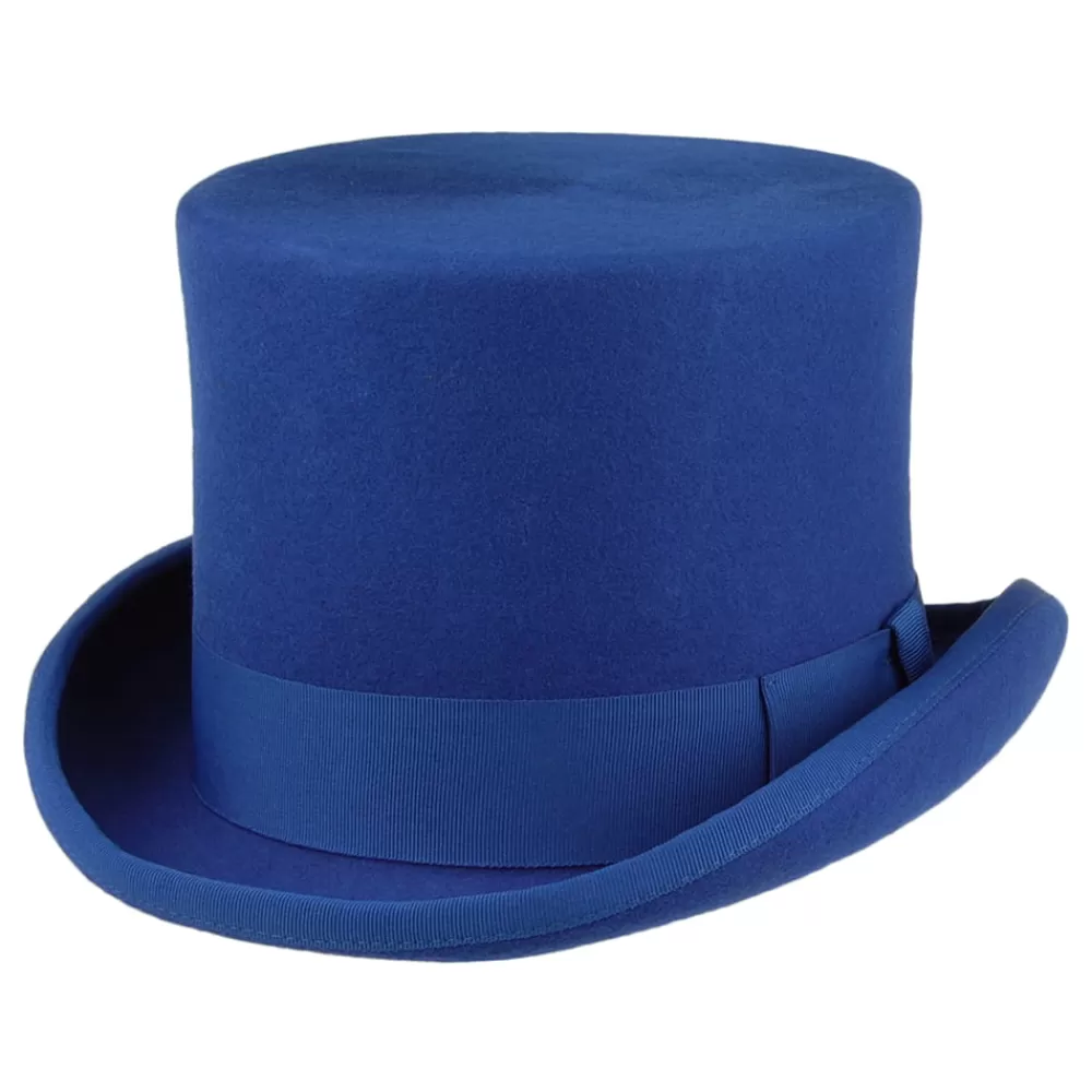Hauts De Forme | Chapeaux Homme^Denton Chapeau Haut de Forme en Laine Feutrée bleu roi