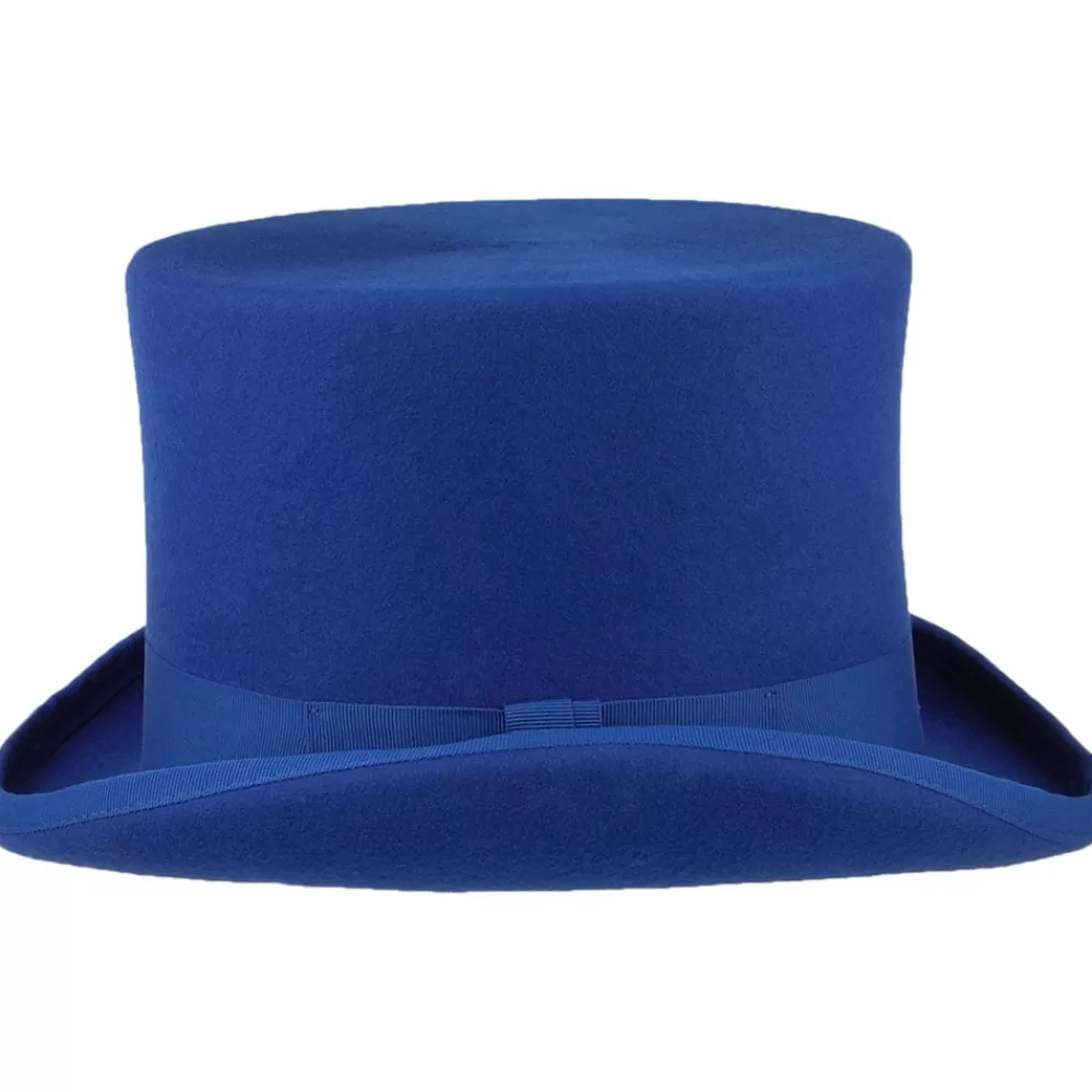 Hauts De Forme | Chapeaux Homme^Denton Chapeau Haut de Forme en Laine Feutrée bleu roi