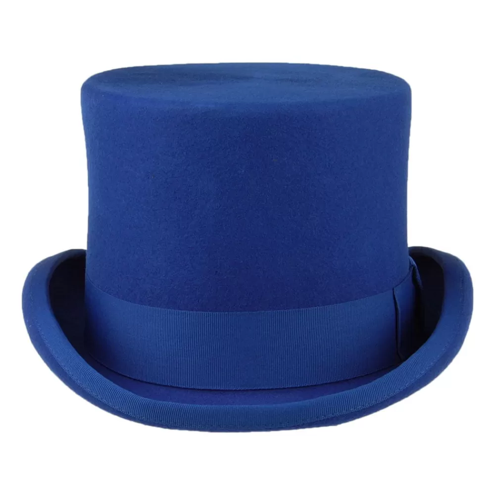 Hauts De Forme | Chapeaux Homme^Denton Chapeau Haut de Forme en Laine Feutrée bleu roi